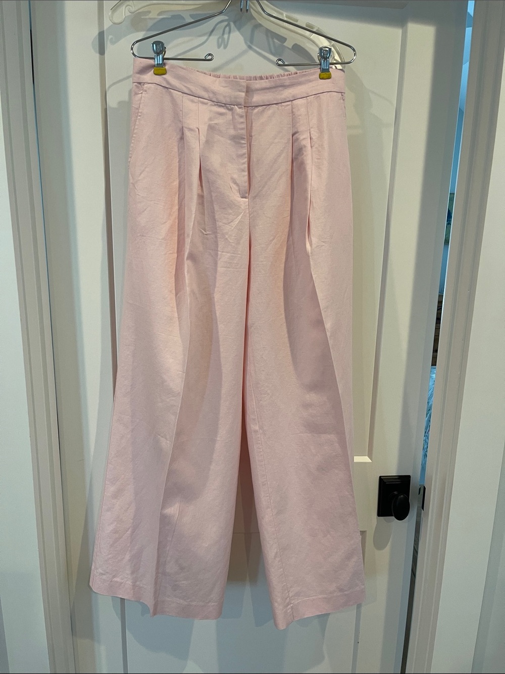 J. McLaughlin Wide Leg Pants in Pale Pink